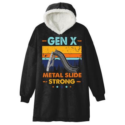 Vintage Gen X Generation Sarcasm Gen X Metalslide A Strong Hooded Wearable Blanket