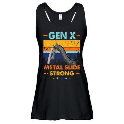 Vintage Gen X Generation Sarcasm Gen X Metalslide A Strong Ladies Essential Flowy Tank