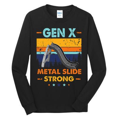 Vintage Gen X Generation Sarcasm Gen X Metalslide A Strong Tall Long Sleeve T-Shirt