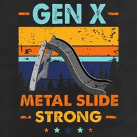 Vintage Gen X Generation Sarcasm Gen X Metalslide A Strong Golf Towel
