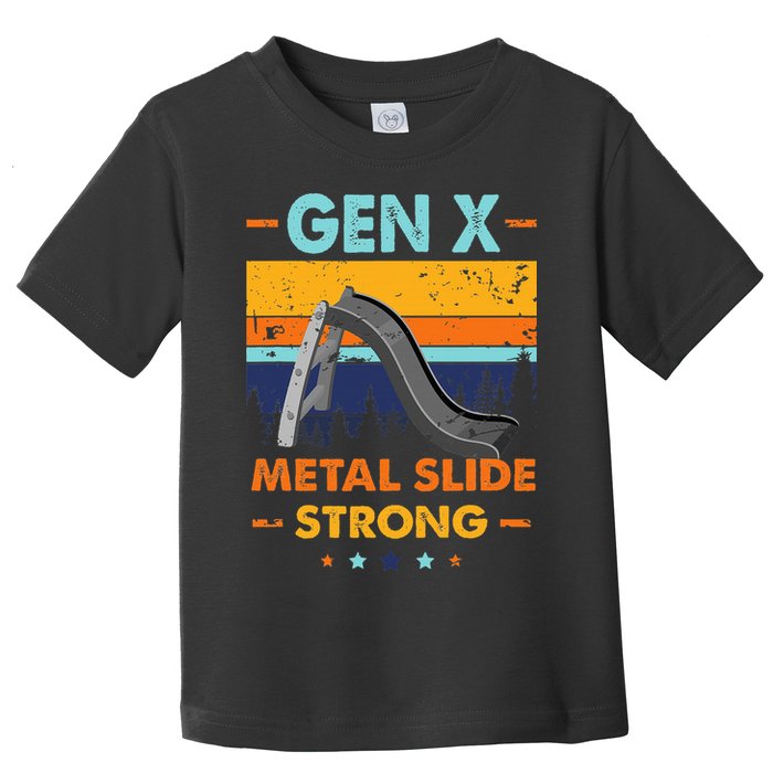 Vintage Gen X Generation Sarcasm Gen X Metalslide A Strong Toddler T-Shirt