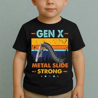 Vintage Gen X Generation Sarcasm Gen X Metalslide A Strong Toddler T-Shirt