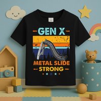Vintage Gen X Generation Sarcasm Gen X Metalslide A Strong Toddler T-Shirt