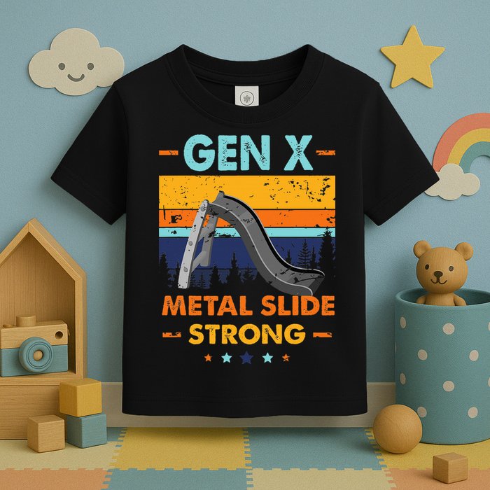 Vintage Gen X Generation Sarcasm Gen X Metalslide A Strong Toddler T-Shirt