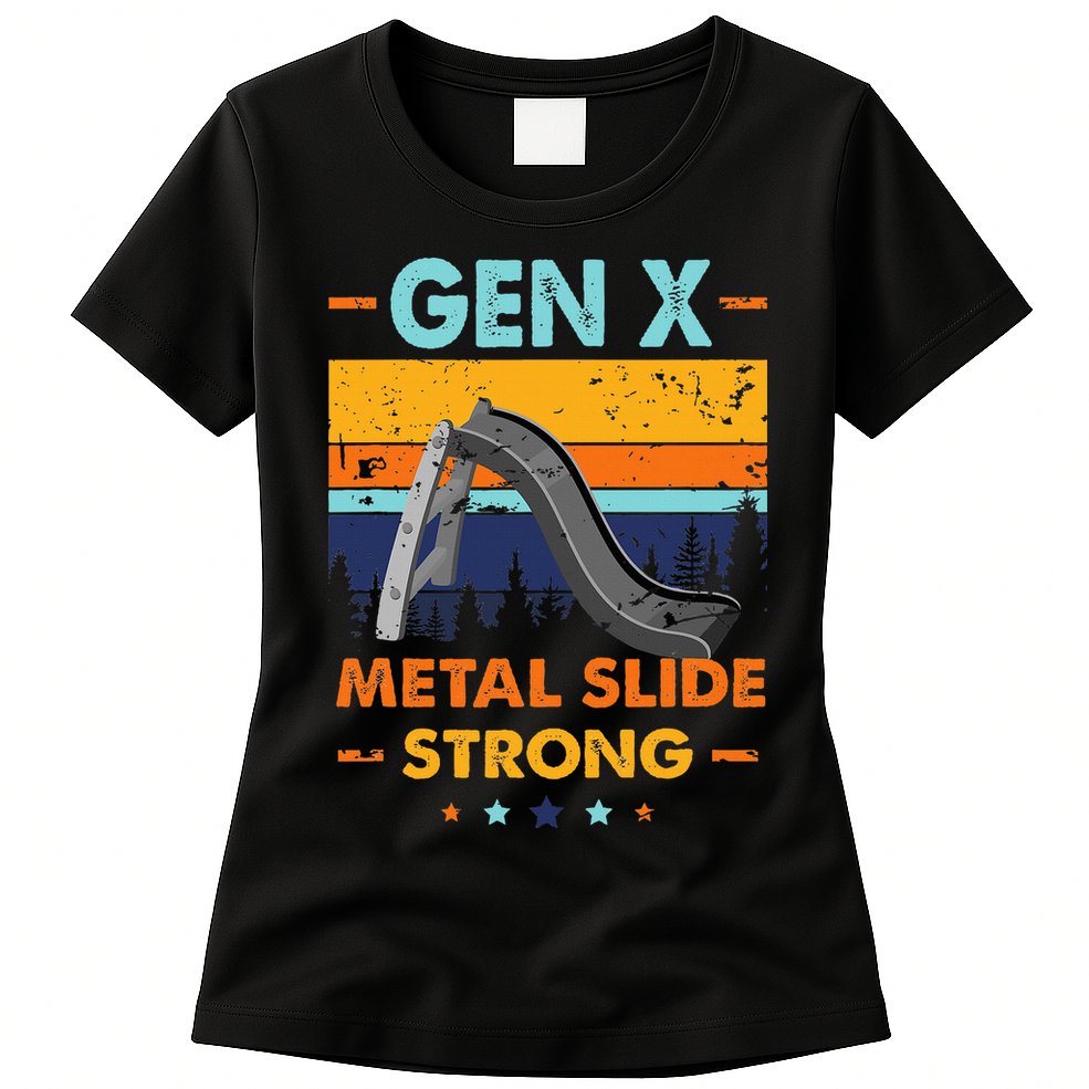 Vintage Gen X Generation Sarcasm Gen X Metalslide A Strong Womens T-Shirt