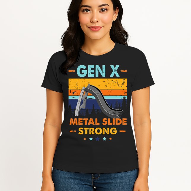 Vintage Gen X Generation Sarcasm Gen X Metalslide A Strong Womens T-Shirt