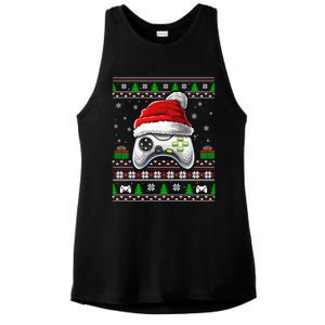 Video Gamer Xmas Holiday Video Game Controller Christmas Gift Ladies PosiCharge Tri-Blend Wicking Tank