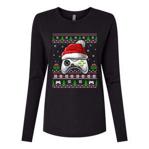 Video Gamer Xmas Holiday Video Game Controller Christmas Gift Womens Cotton Relaxed Long Sleeve T-Shirt