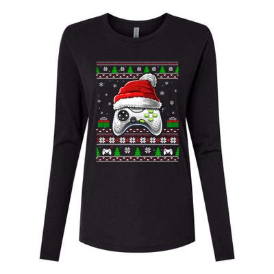 Video Gamer Xmas Holiday Video Game Controller Christmas Gift Womens Cotton Relaxed Long Sleeve T-Shirt