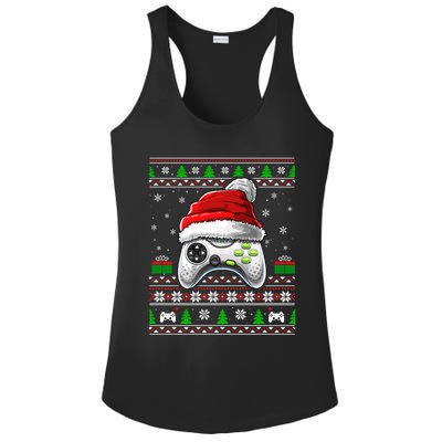 Video Gamer Xmas Holiday Video Game Controller Christmas Gift Ladies PosiCharge Competitor Racerback Tank