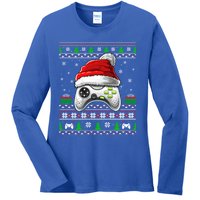 Video Gamer Xmas Holiday Video Game Controller Christmas Gift Ladies Long Sleeve Shirt