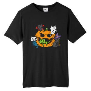 Vampire Ghost Zombie Witch Cats In Pumpkin Cute Halloween Tall Fusion ChromaSoft Performance T-Shirt