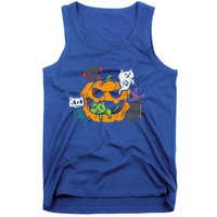 Vampire Ghost Zombie Witch Cats In Pumpkin Cute Halloween Tank Top