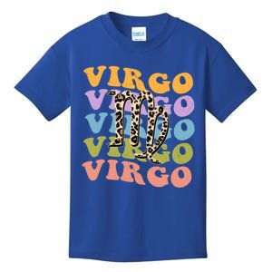 Virgo Gift Zodiac Birthday Retro Groovy Gift Kids T-Shirt