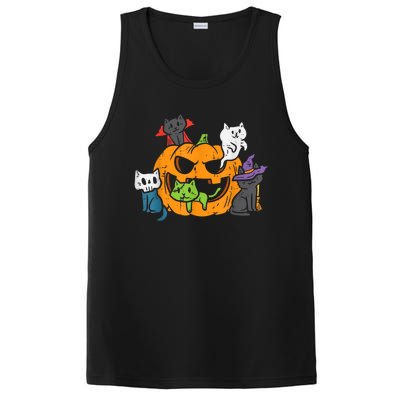 Vampire Ghost Zombie Witch Cats In Pumpkin Halloween PosiCharge Competitor Tank