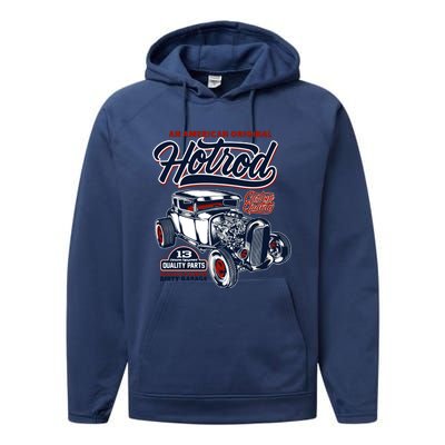 Vintage Hotrod 1932 Car Graphic Performance Fleece Hoodie