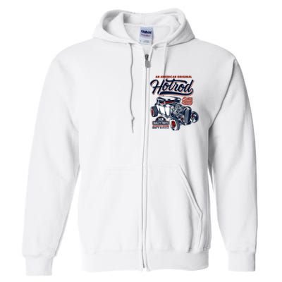 Vintage Hotrod 1932 Car Graphic Full Zip Hoodie