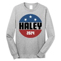 Vote Haley 2024 Election Retro Vintage Long Sleeve Shirt