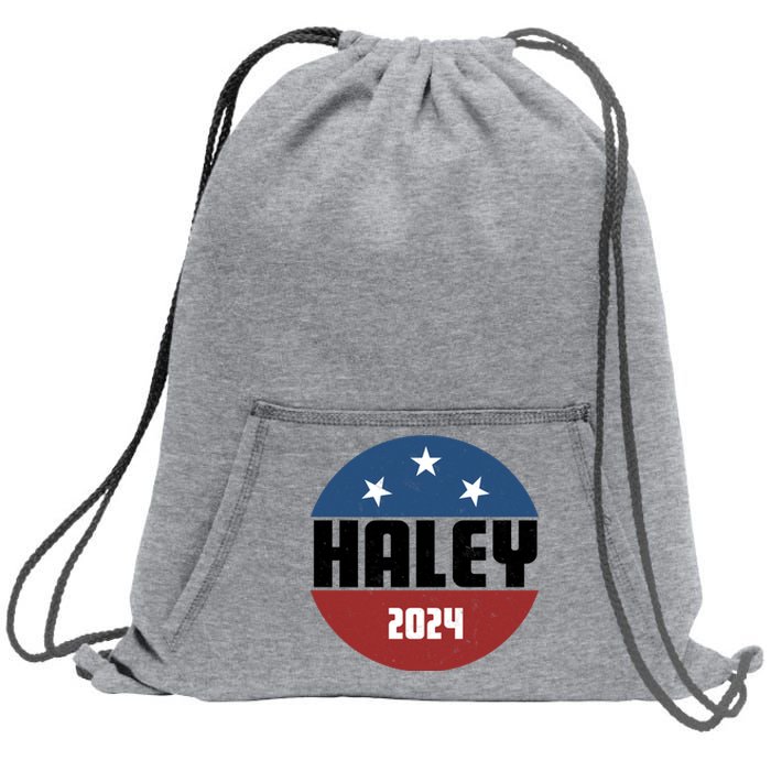 Vote Haley 2024 Election Retro Vintage Sweatshirt Cinch Pack Bag