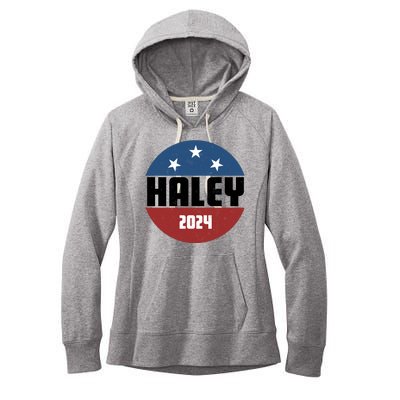 Vote Haley 2024 Election Retro Vintage Women's Fleece Hoodie