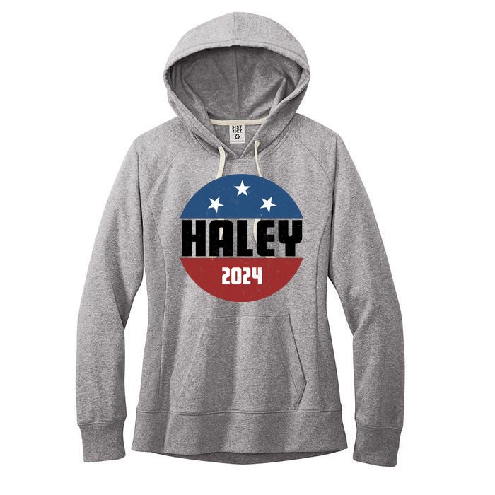 Vote Haley 2024 Election Retro Vintage Women's Fleece Hoodie