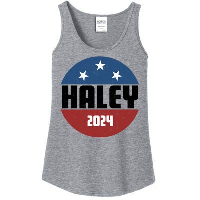 Vote Haley 2024 Election Retro Vintage Ladies Essential Tank