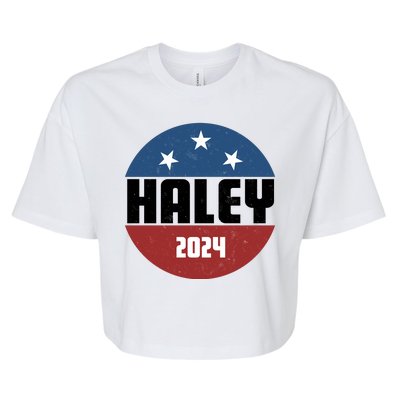 Vote Haley 2024 Election Retro Vintage Bella+Canvas Jersey Crop Tee