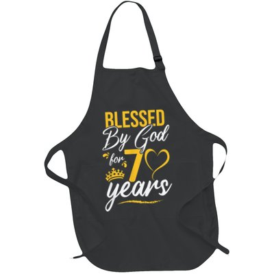 Vintage Happy 70 years Blessed by God for 70th Birthday gift Apron