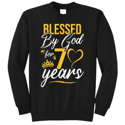 Vintage Happy 70 years Blessed by God for 70th Birthday gift Sweatshirt