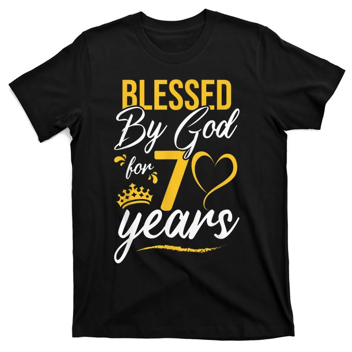 Vintage Happy 70 years Blessed by God for 70th Birthday gift T-Shirt