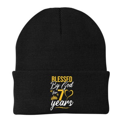Vintage Happy 70 years Blessed by God for 70th Birthday gift Beanie