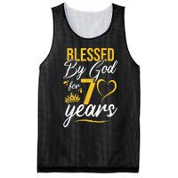 Vintage Happy 70 years Blessed by God for 70th Birthday gift Mesh Reversible Basketball Jersey Tank