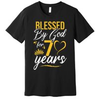 Vintage Happy 70 years Blessed by God for 70th Birthday gift Premium T-Shirt