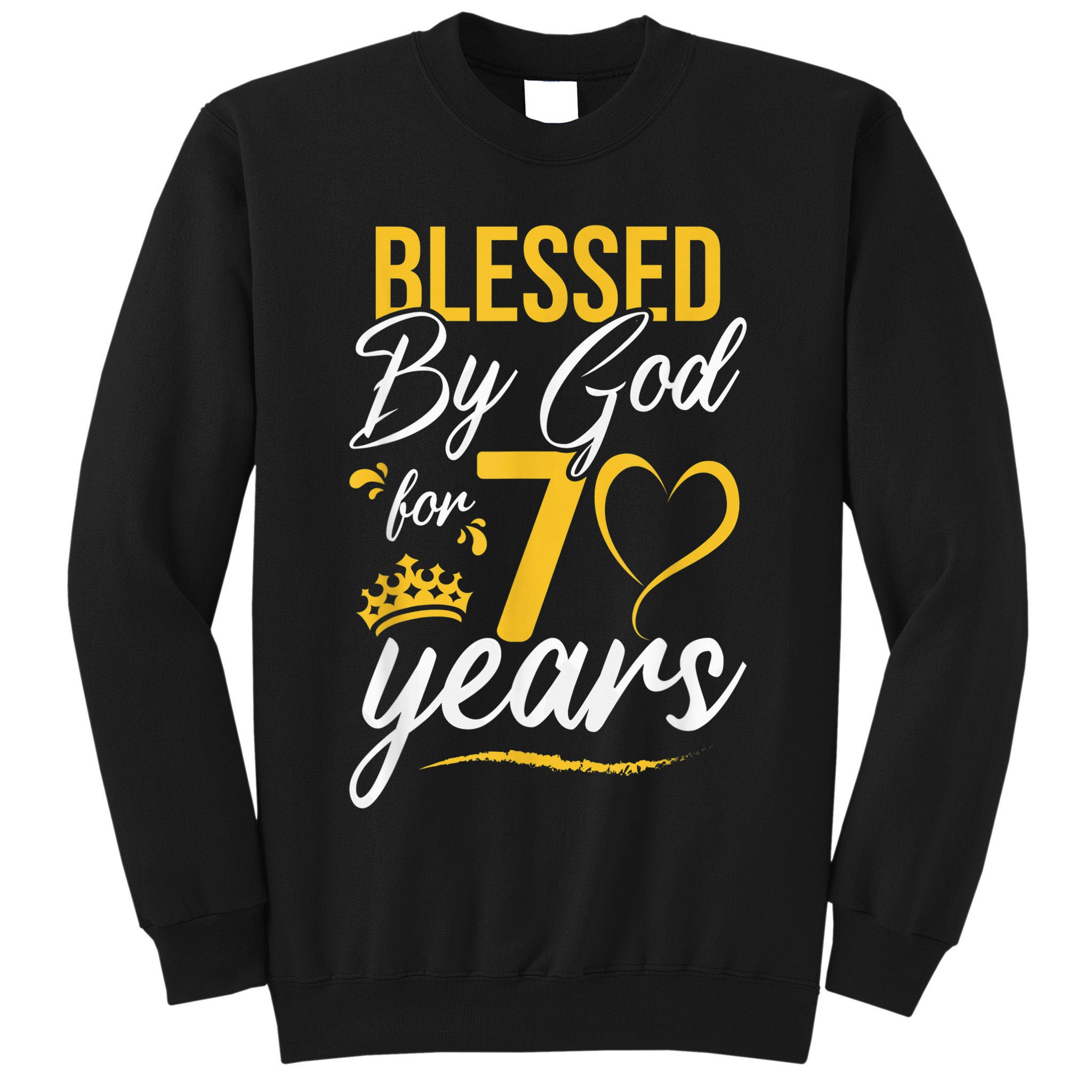 Vintage Happy 70 years Blessed by God for 70th Birthday gift Tall Sweatshirt