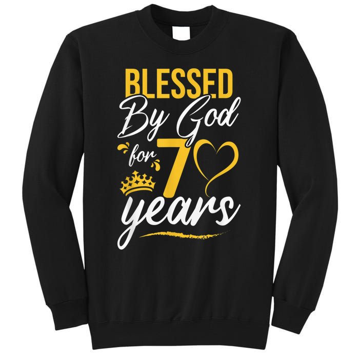 Vintage Happy 70 years Blessed by God for 70th Birthday gift Tall Sweatshirt