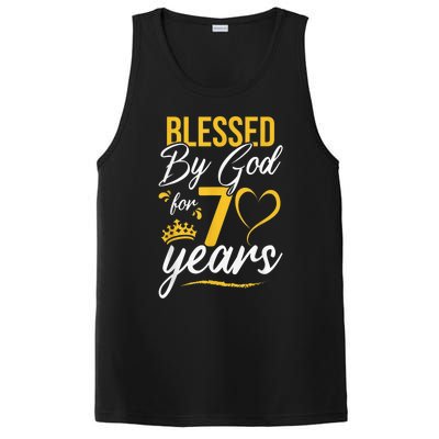 Vintage Happy 70 years Blessed by God for 70th Birthday gift PosiCharge Competitor Tank