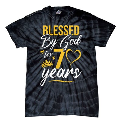 Vintage Happy 70 years Blessed by God for 70th Birthday gift Tie-Dye T-Shirt