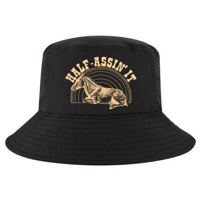 Vintage Half Assin It Mule Donkey Cool Comfort Performance Bucket Hat
