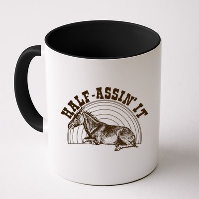 Vintage Half Assin It Mule Donkey Mug