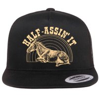 Vintage Half Assin It Mule Donkey Flatbill Hat