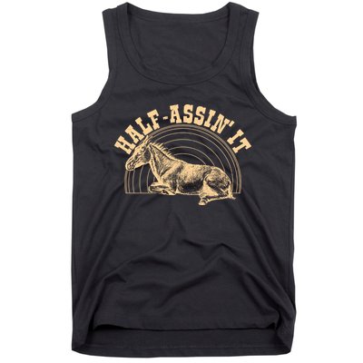 Vintage Half Assin It Mule Donkey Tank Top