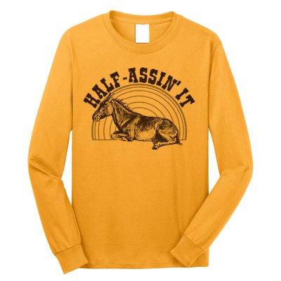 Vintage Half Assin It Mule Donkey Long Sleeve Shirt