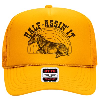 Vintage Half Assin It Mule Donkey Trucker Hat
