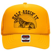 Vintage Half Assin It Mule Donkey Trucker Hat