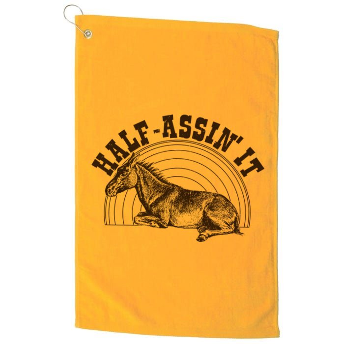 Vintage Half Assin It Mule Donkey Golf Towel