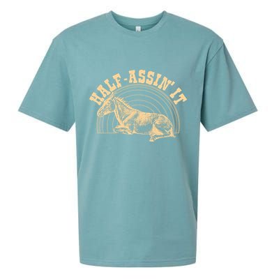 Vintage Half Assin It Mule Donkey Sueded Cloud Jersey T-Shirt