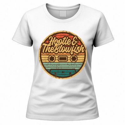 Vintage Hooties And Blowfish Retro Cassette 80s Rock Music Women's T-Shirt