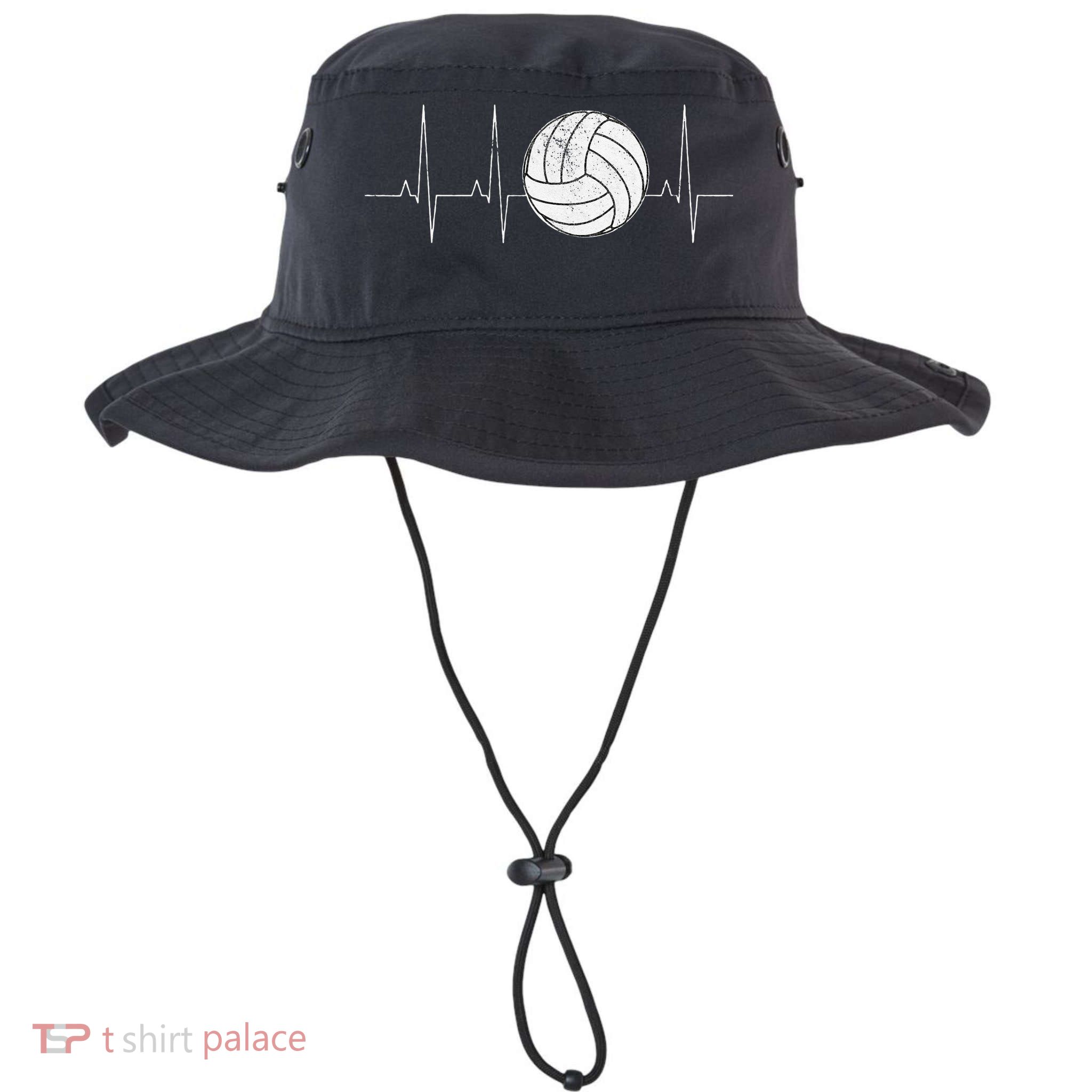 Volleyball Heartbeat As Funny Volleyball Gift Ideas Bucket Hat