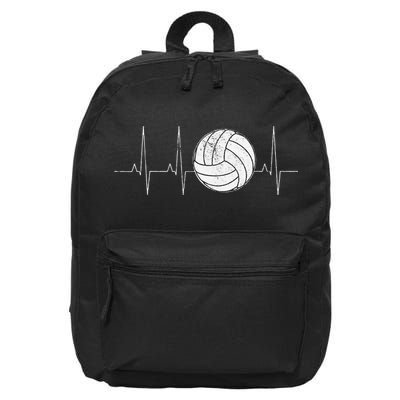 Volleyball Heartbeat As Funny Volleyball Gift Ideas 16 in Basic Backpack