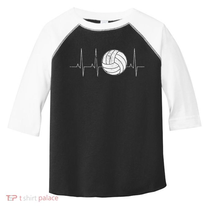 Volleyball Heartbeat As Funny Volleyball Gift Ideas Toddler Fine Jersey T-Shirt